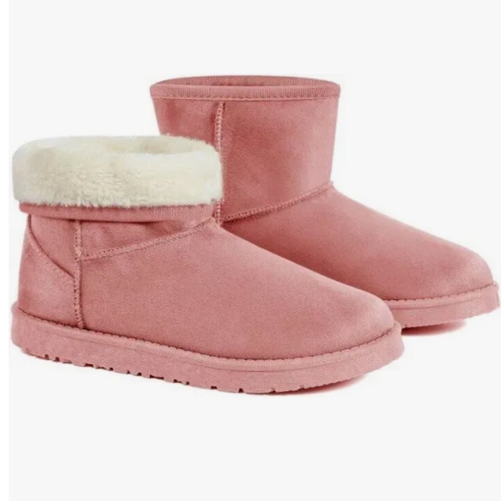 Cozy Warm Fur Lined Ankle Bootie in Blush Pink NWT Size 8 - Picture 10 of 10